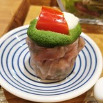 自然派中華 クイジン - 仔牛タンと岩津葱の四川唐辛子煮の和えそばセット 点心　クリスマス焼売