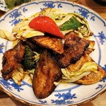 自然派中華 クイジン - こだわりランチ 週替りの主菜　栗豚と旬野菜の回鍋肉