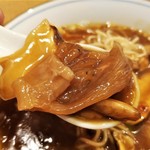 自然派中華 クイジン - 松茸とフカヒレ白湯煮込み餡かけ湯麺　松茸とフカヒレリフト