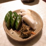 なかがわ - 食事前の自家製ぬか漬け