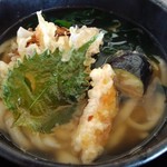 うどん万福 - 野菜天うどん