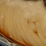 釜ひろ - 肉の下は、とろろ芋と実に良く冷えたうどん