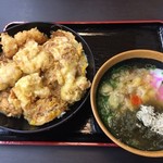 資さんうどん - 鶏天とじ丼＆ミニうどん