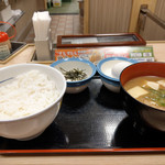 松屋 - 卵がけご飯とろろ～豚汁変更～☆