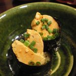 よし房 凛 - あん肝のせ蕎麦巻き