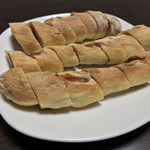 粉とクリーム - 食べやすい長さで切断