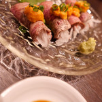 プライム リブ ゼン - 和牛ローストビーフ雲丹のせ