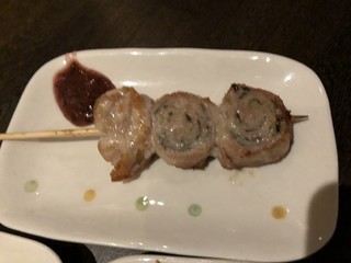 Sumibi Yakitori Eki - 〇しそ肉巻き150円