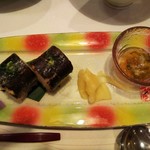 気仙沼プラザホテル - 炙りサンマ寿司 と 珍味