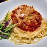 100975872 - 鶏屋のミートソーススパゲッティ