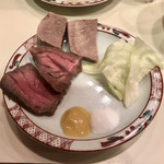 和風もつ料理 あらた - コールタン（上）とネックスモーク。1人用。