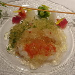 代官山ASO チェレステ - 海の幸カルパッチョ　りんごのジュレと共に