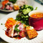 itariambarutao - ランチセット 前菜 サラダ スープ