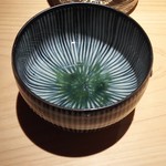 銀座 盡 - 出汁？にアオサ海苔
