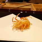 天ぷら たけうち - 車海老の頭