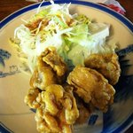 無縫庵 - ランチの唐揚げ拡大