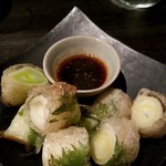 日本のお酒と土鍋のごはん こめいろ - ねぎのまるごとハルマキ