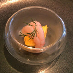 lien - ◇アミューズ/人参のムースと甘エビのアミューズ