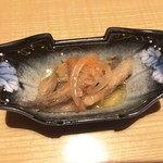 串焼 くるみ - お通し（ワカサギ）