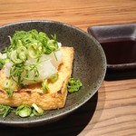 h Jidori Sumibiyaki Toriatsukai Setsumeisho - 厚揚げの焼いたん。