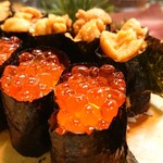 かわなみ鮨 - 雲丹、いくら軍艦