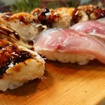 かわなみ鮨 - 穴子、〆鯖握り
