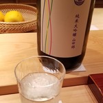 鮨 さかい - お酒①若波　純米大吟醸　山田錦(福岡)