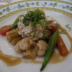 レストラン ラベイユ - 前菜「海の幸のマリネ　ラタトゥイユ添え」だったかな？