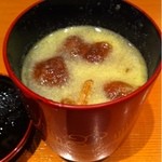 割烹 未能一 - 野生ナメコと銀杏の擦りおろし