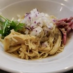 煮干し豚骨らーめん専門店 六郷 - サービス券で和え麺