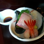 湧駒別食堂 神風井 - 下段：お刺身。