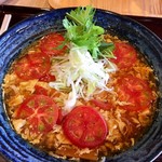 Bim Mu Gi - 信州産アメーラトマトの黒酢酸辣うどん