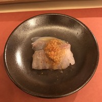 鮨 そえ島 - ヒラメ余市のあん肝ソースで！