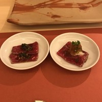 鮨 そえ島 - 鯨の尾の身、辛味大根とニラ醤油！