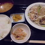 Asahi Shokudou - ネギ塩から揚げ定食