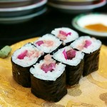 グルメ廻転寿司 　まぐろ問屋　めぐみ水産 - しばトロ巻