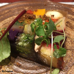 日本料理 TOBIUME - 季節の地元野菜の寒天寄せ
