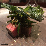 日本料理 TOBIUME - 筑穂牛のｼｬﾄｰﾌﾞﾘｱﾝの炭火焼