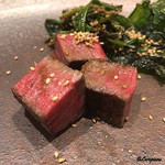 日本料理 TOBIUME - 筑穂牛のｼｬﾄｰﾌﾞﾘｱﾝの炭火焼