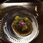 京洛肉料理 いっしん - お茄子とミスジのポン酢風味