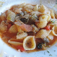 PIZZERIA347 by il pinolo - 千葉野菜たっぷりと大木式フランクフルトのミネストラ生パスタのスープ仕立て