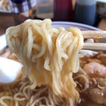 中華料理じんば - 餡掛けラーメンの麺