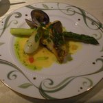 ラビスタ大雪山 - 真鯛のポワレ　北海浅利のサフランソースで。