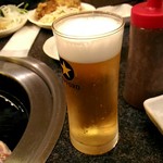 ○酒ぶっちぎり食堂 - グラスビール。150円。