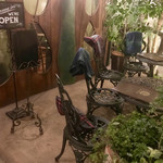 ティーハウス はっぱ - 膝掛け完備のテラス席