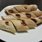 粉とクリーム - 食べやすい長さで切断