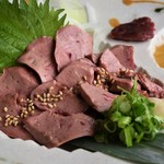 とん唐てん - 一黒軍鶏レバー刺身