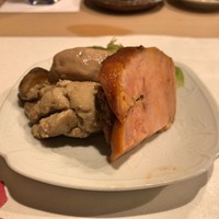 うを徳 - 余市 鮟肝 + 昆布森 牡蠣 時雨煮 + 搾菜