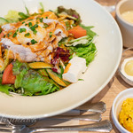 アフタヌーンティー・ラブアンドテーブル - 豚しゃぶサラダ1166円  スープ、かぼちゃサラダ、デザート付