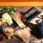 玄海鮨 - 追加  アナゴ  サバ  カイワレ  カンピョウ巻き（サビ入り）